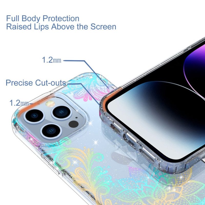 Cover iPhone 14 Pro Fiori Senza Soluzione Di Continuità