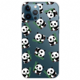 Cover iPhone 14 Pro Piccoli Panda Trasparenti