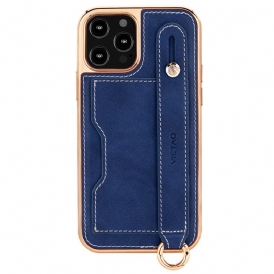 Cover iPhone 14 Pro Portacarte Con Cinghia Di Sostegno Vietao