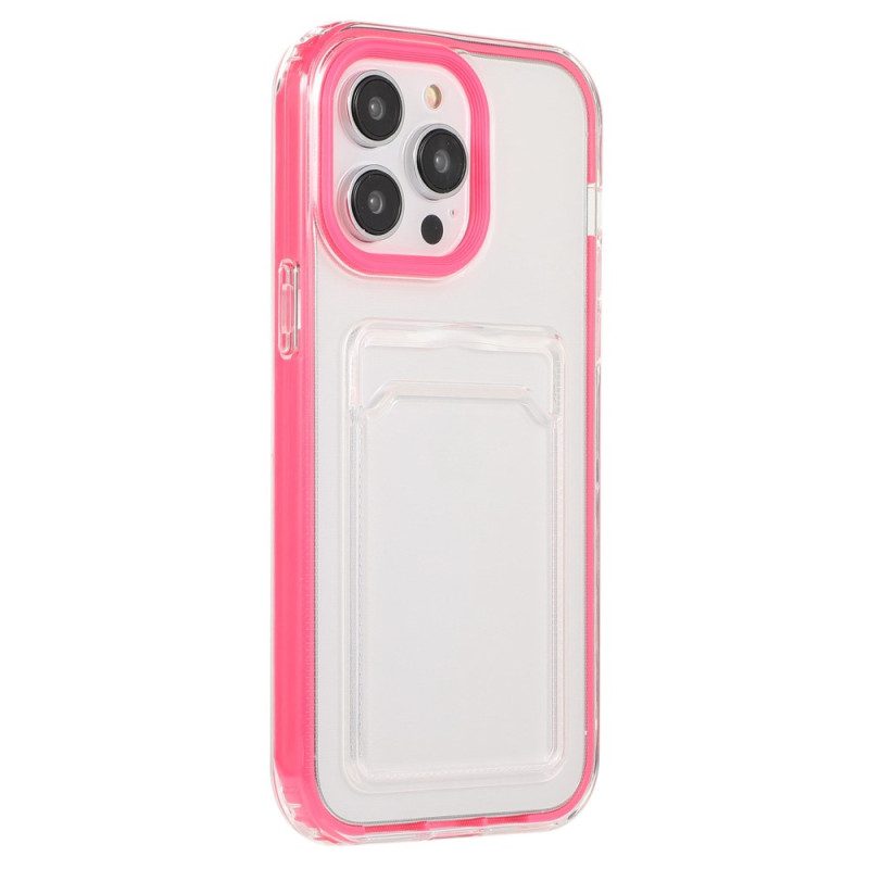 Cover iPhone 14 Pro Portacarte Trasparente