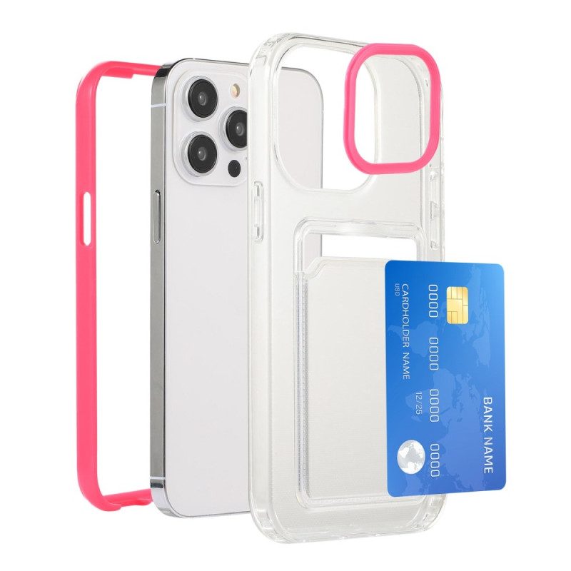 Cover iPhone 14 Pro Portacarte Trasparente