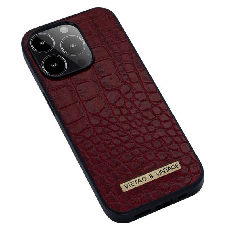 Cover iPhone 14 Pro Similpelle Di Coccodrillo Vietao