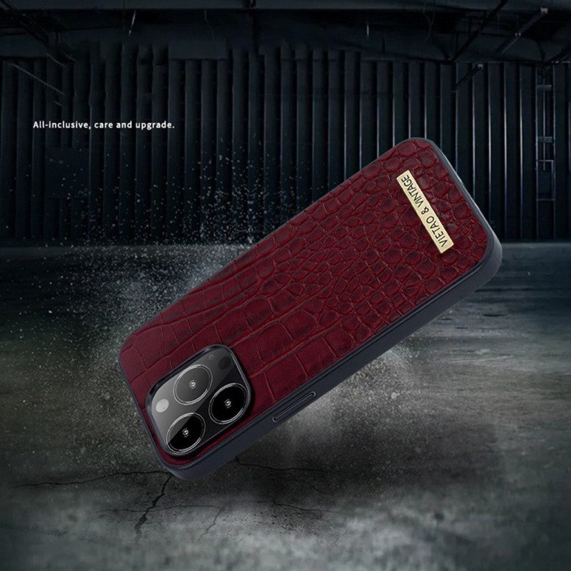 Cover iPhone 14 Pro Similpelle Di Coccodrillo Vietao