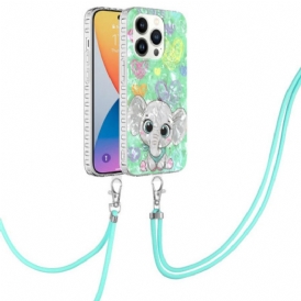 Cover iPhone 14 Pro Stile Elefante Con Filo