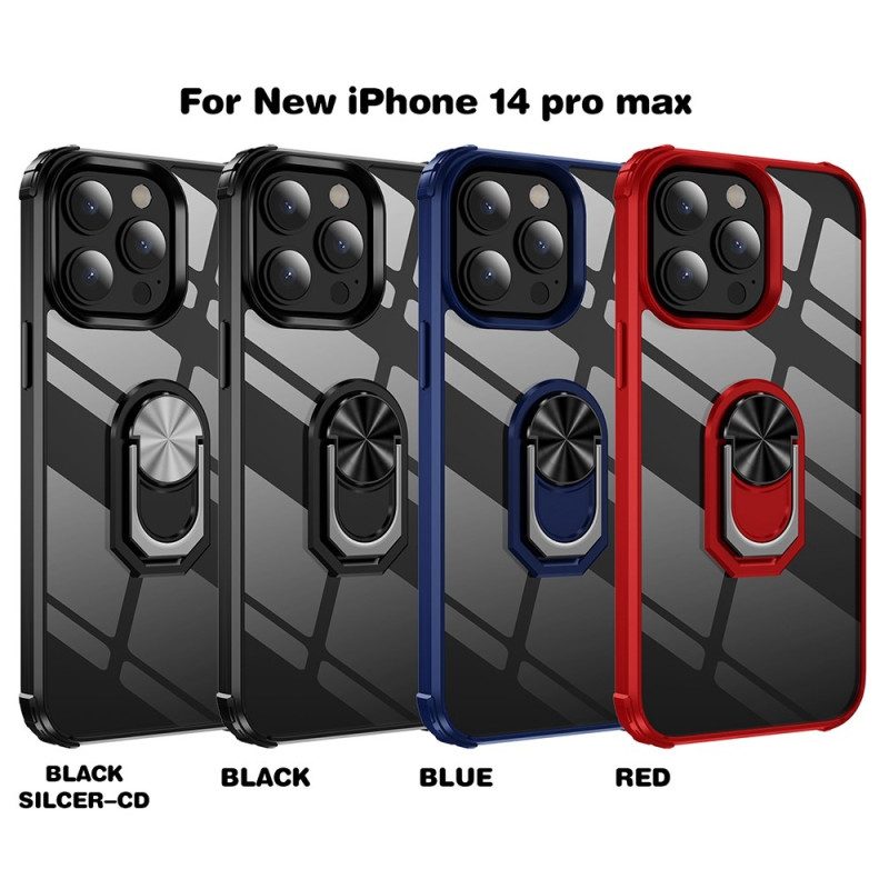 Cover iPhone 14 Pro Trasparente Con Anello-supporto