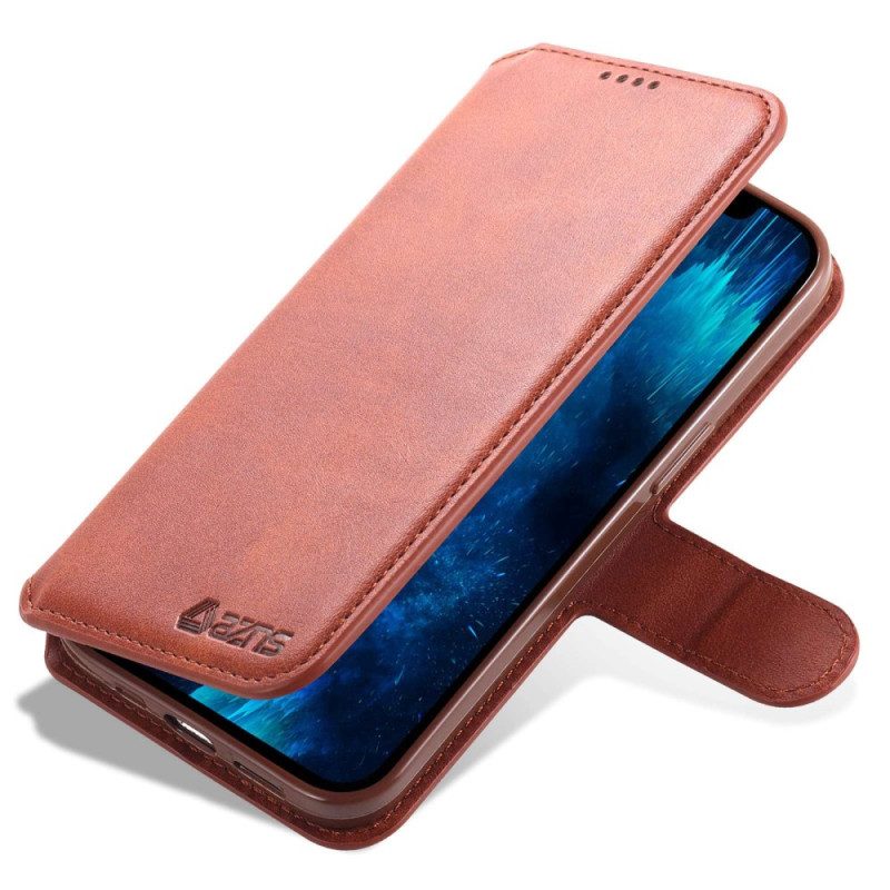 Custodia in pelle iPhone 14 Pro Azns Ecopelle