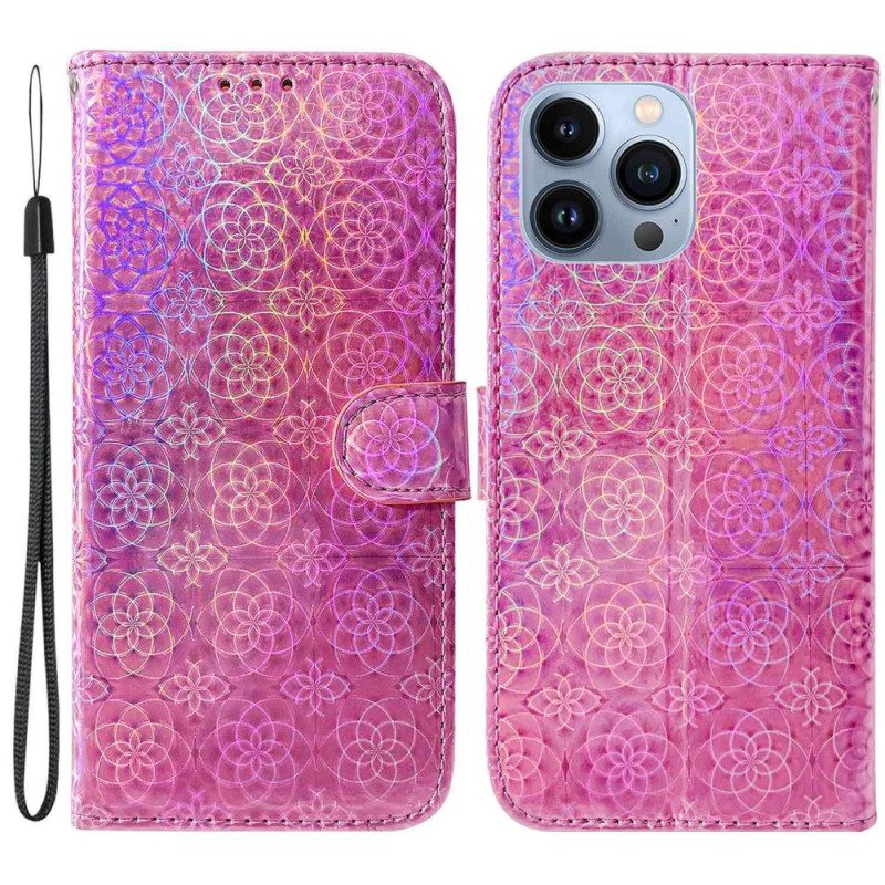 Custodia in pelle iPhone 14 Pro Stile Discoteca