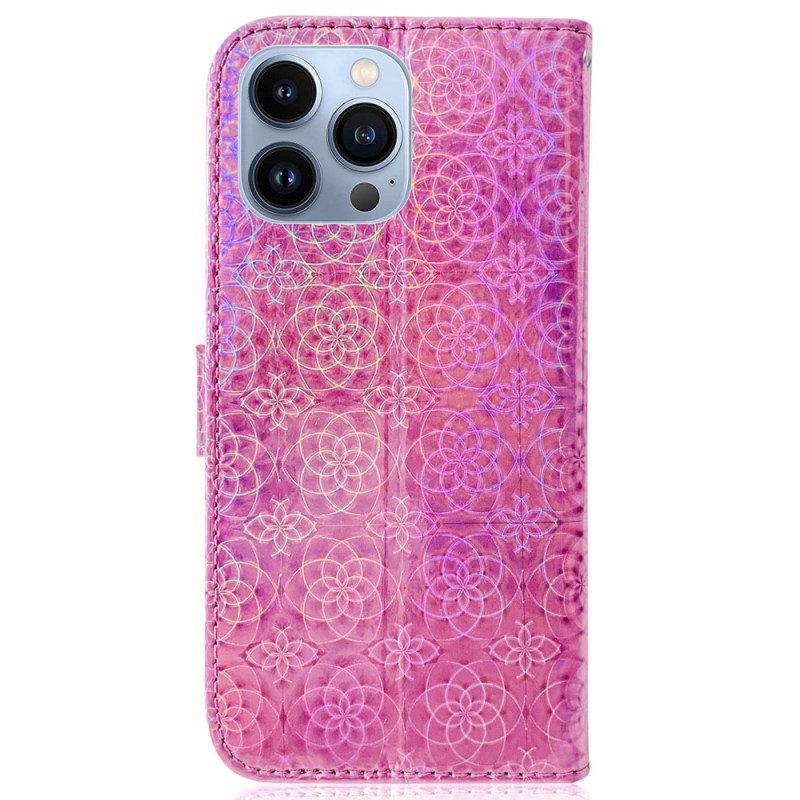 Custodia in pelle iPhone 14 Pro Stile Discoteca