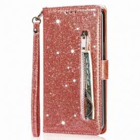 Custodia in pelle iPhone 14 Pro Stile Glitter Paillettes