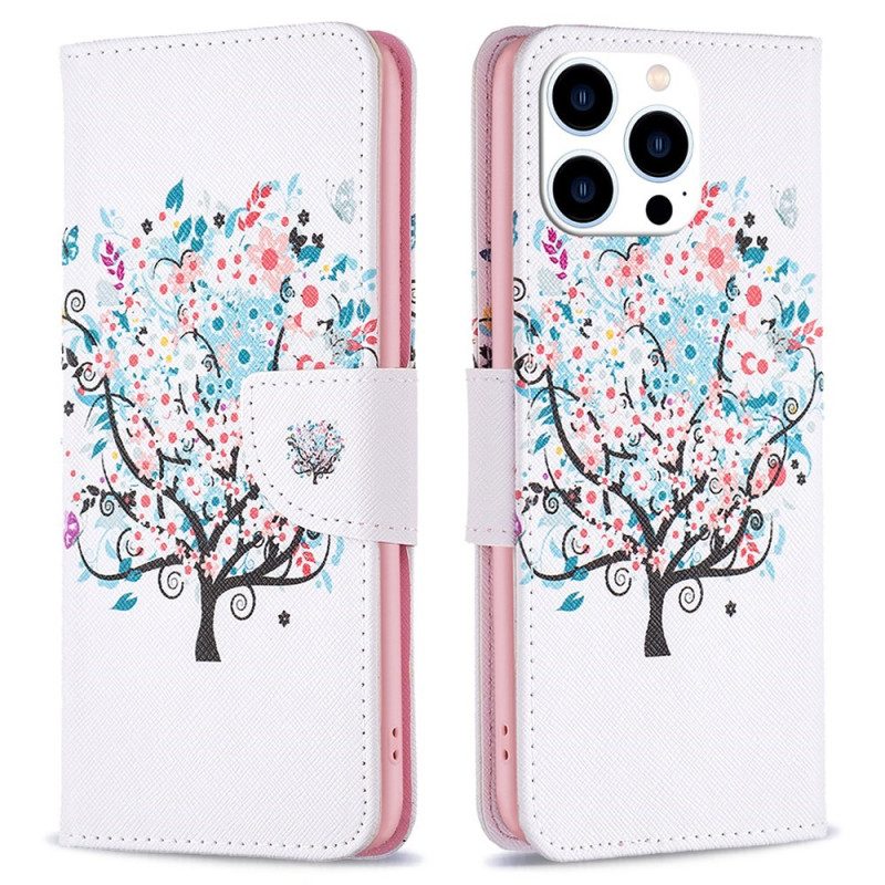 Folio Cover iPhone 14 Pro Albero Fiorito