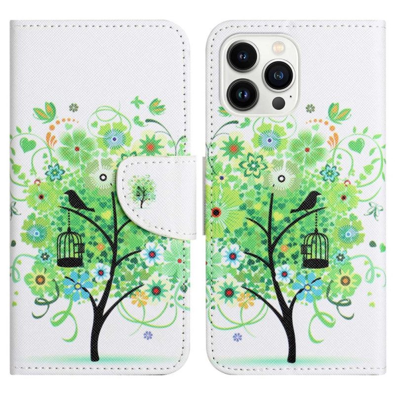 Folio Cover iPhone 14 Pro Albero Verde