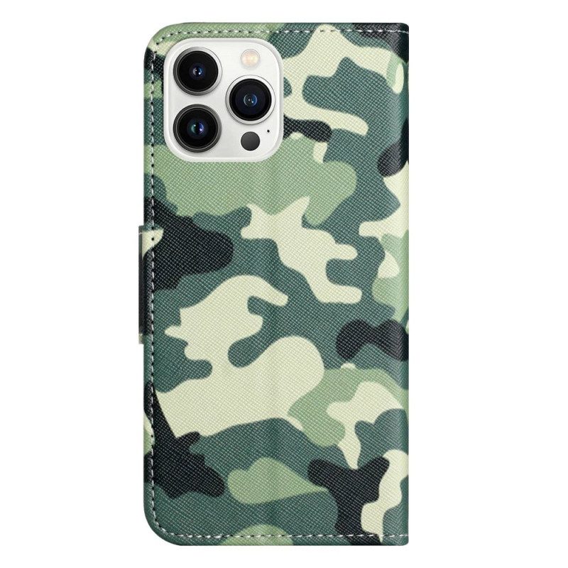 Folio Cover iPhone 14 Pro Camuffamento Militare