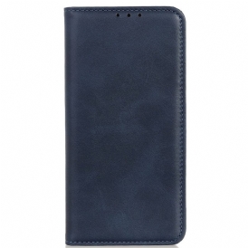 Folio Cover iPhone 14 Pro Custodia in pelle Crosta Di Cuoio Classica