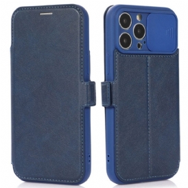 Folio Cover iPhone 14 Pro Custodia in pelle Protezione Della Fotocamera Con Cerniera