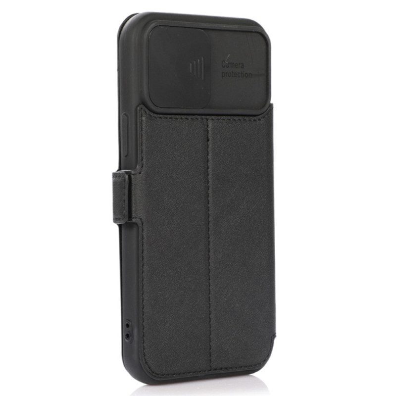 Folio Cover iPhone 14 Pro Custodia in pelle Protezione Della Fotocamera Con Cerniera