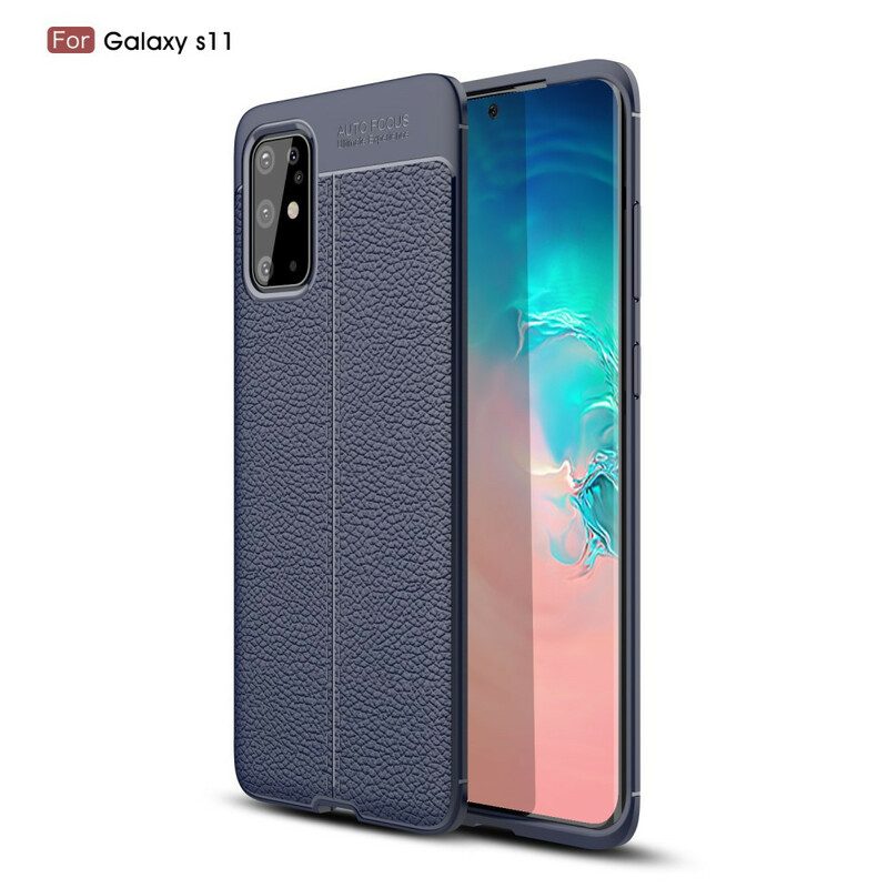 Cover Samsung Galaxy S20 Plus / S20 Plus 5G Doppia Linea Di Litchi