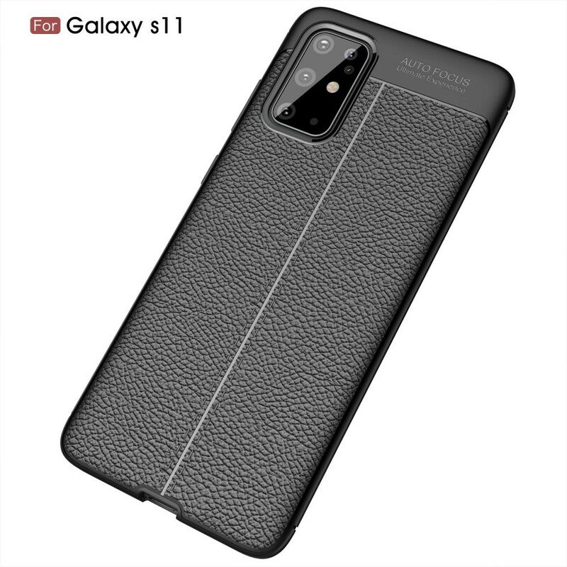 Cover Samsung Galaxy S20 Plus / S20 Plus 5G Doppia Linea Di Litchi