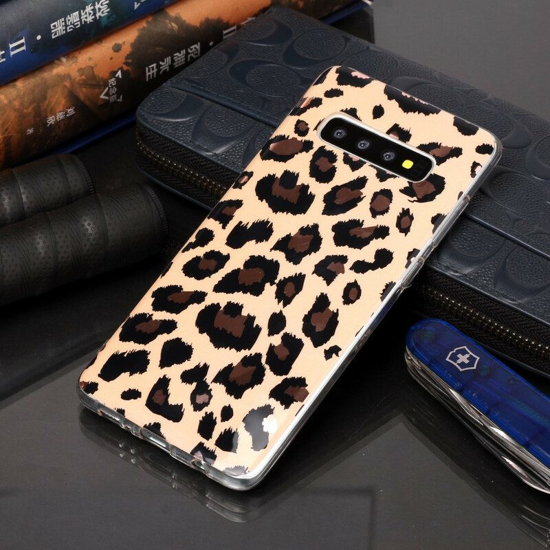 Cover Samsung Galaxy S20 Plus / S20 Plus 5G Marmo Stile Leopardo