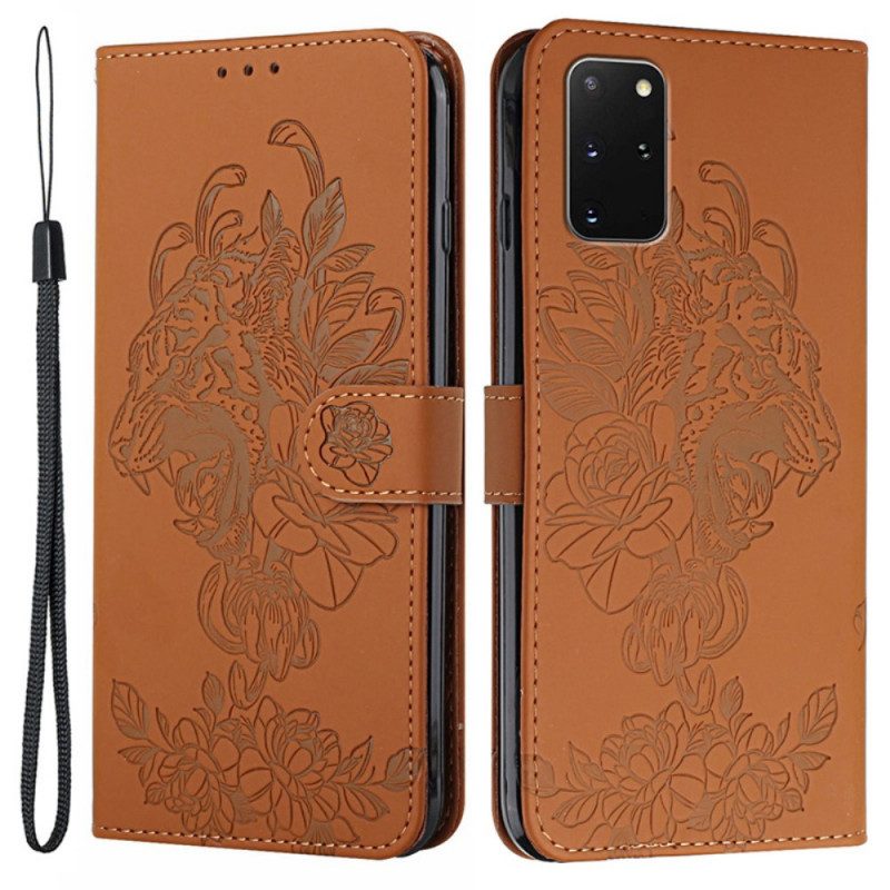 Custodia in pelle Samsung Galaxy S20 Plus / S20 Plus 5G Barocco Strappy Tiger