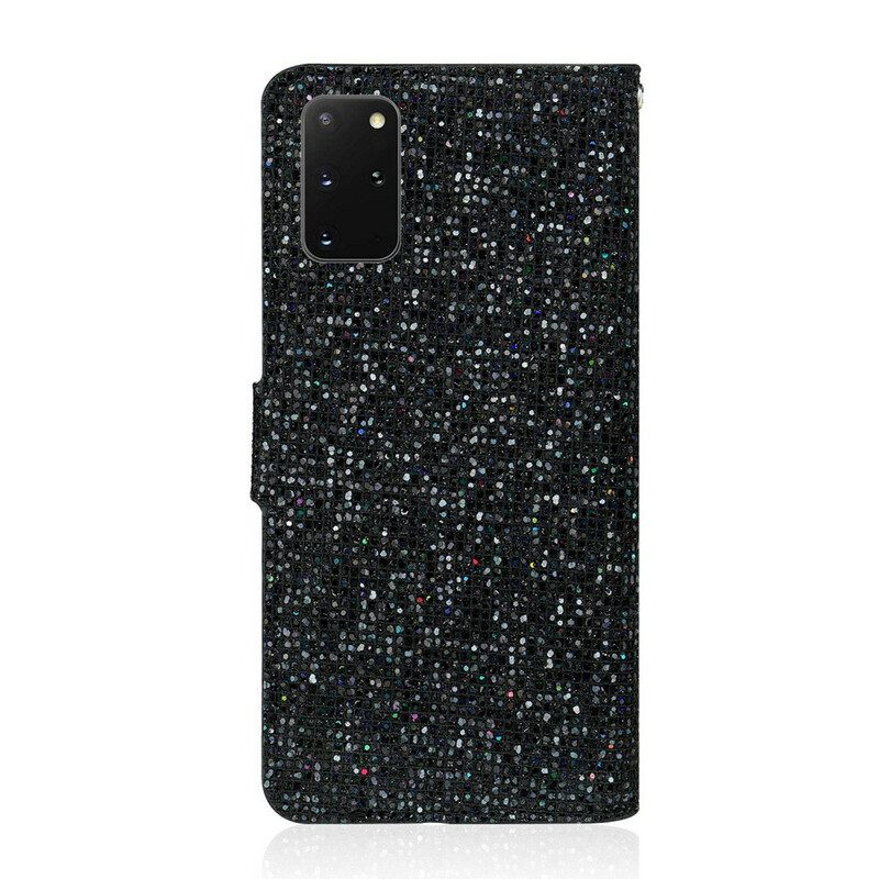 Custodia in pelle Samsung Galaxy S20 Plus / S20 Plus 5G Design A S Con Paillettes