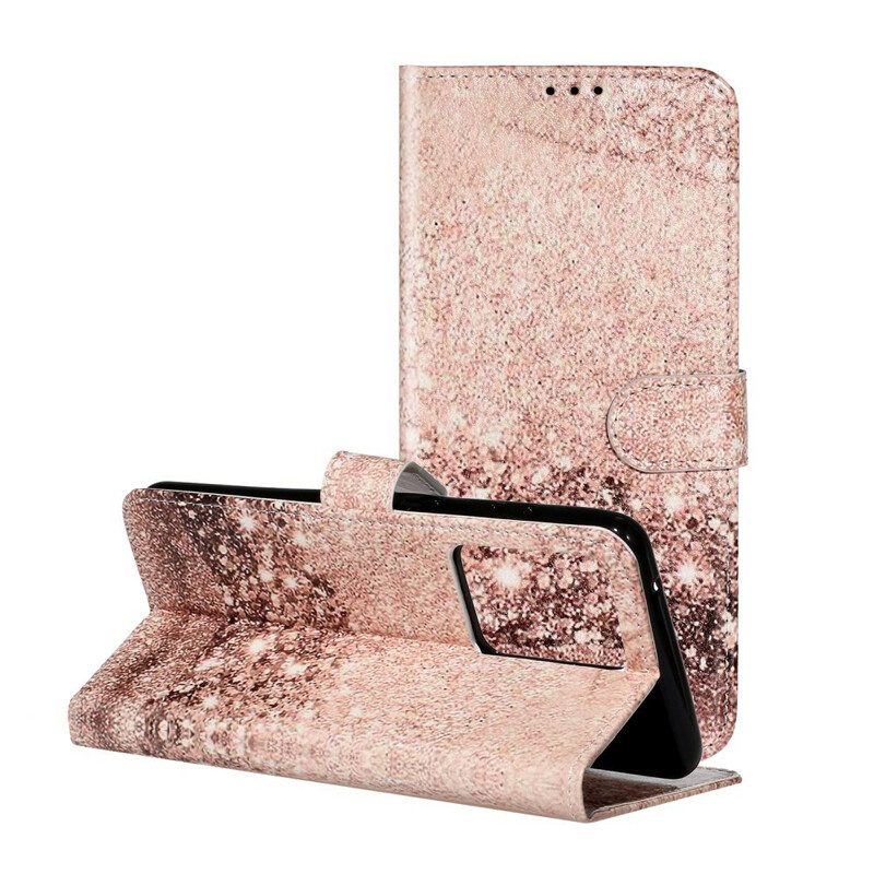 Custodia in pelle Samsung Galaxy S20 Plus / S20 Plus 5G Paillettes Firmate