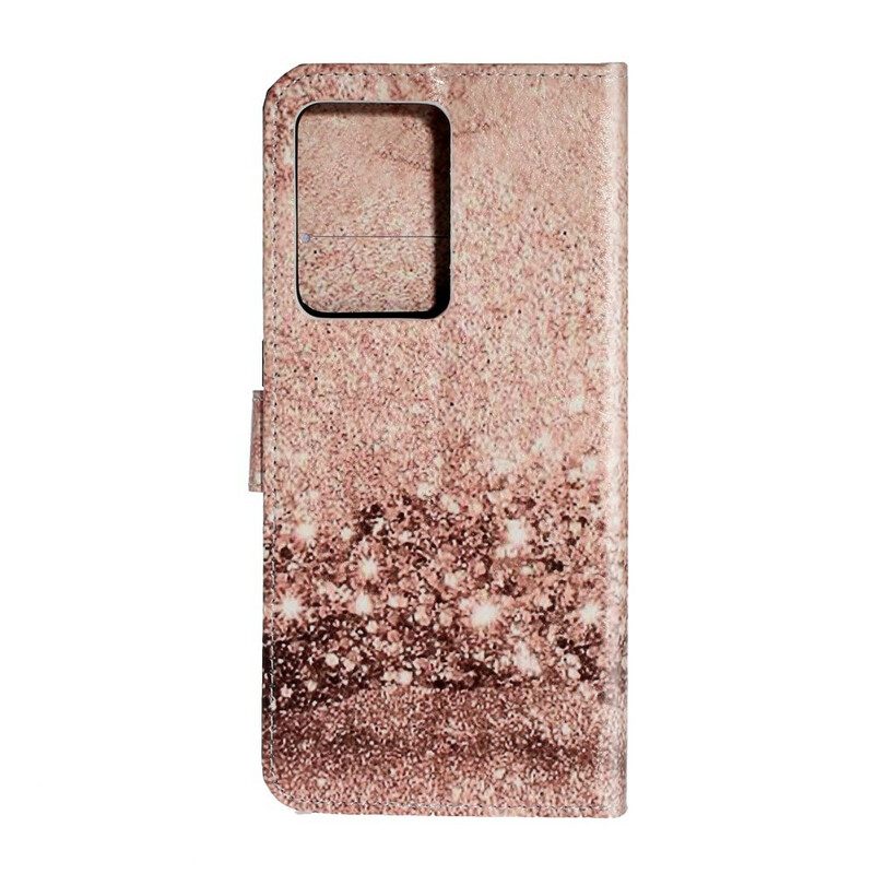 Custodia in pelle Samsung Galaxy S20 Plus / S20 Plus 5G Paillettes Firmate