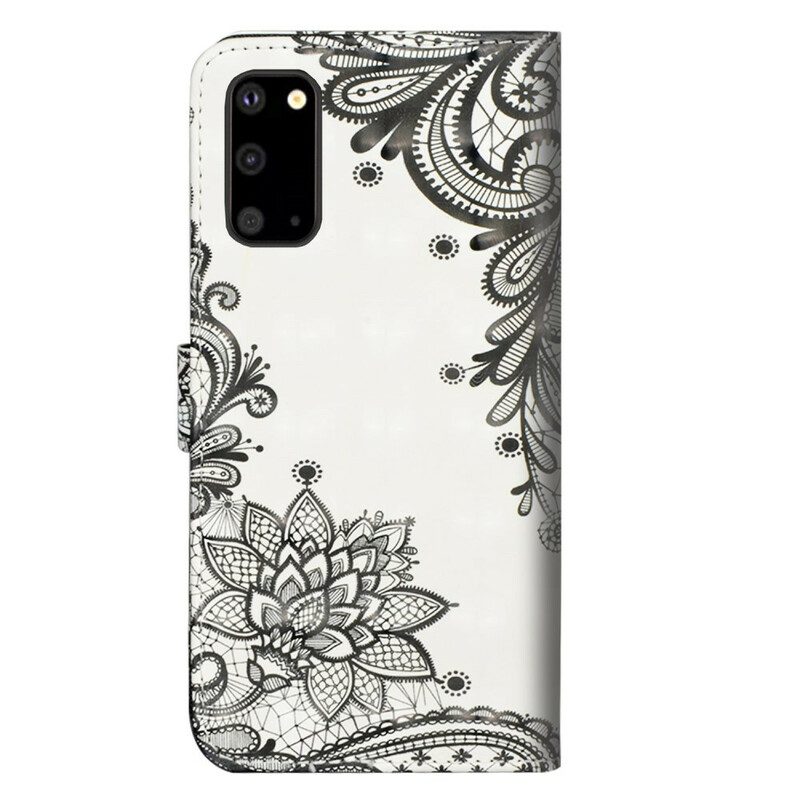 Custodia in pelle Samsung Galaxy S20 Plus / S20 Plus 5G Pizzo Elegante