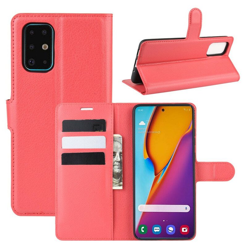 Folio Cover Samsung Galaxy S20 Plus / S20 Plus 5G Classica Ecopelle Litchi