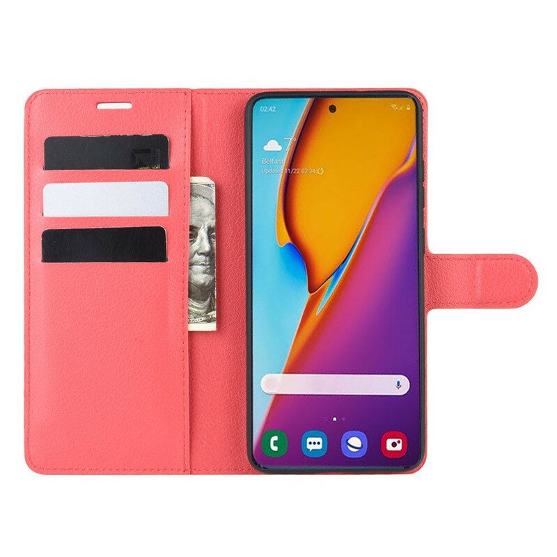 Folio Cover Samsung Galaxy S20 Plus / S20 Plus 5G Classica Ecopelle Litchi