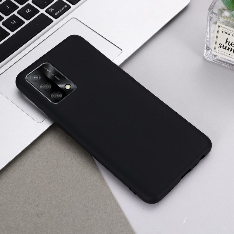 Cover Oppo A74 4G Silicone Liquido Con Cordino