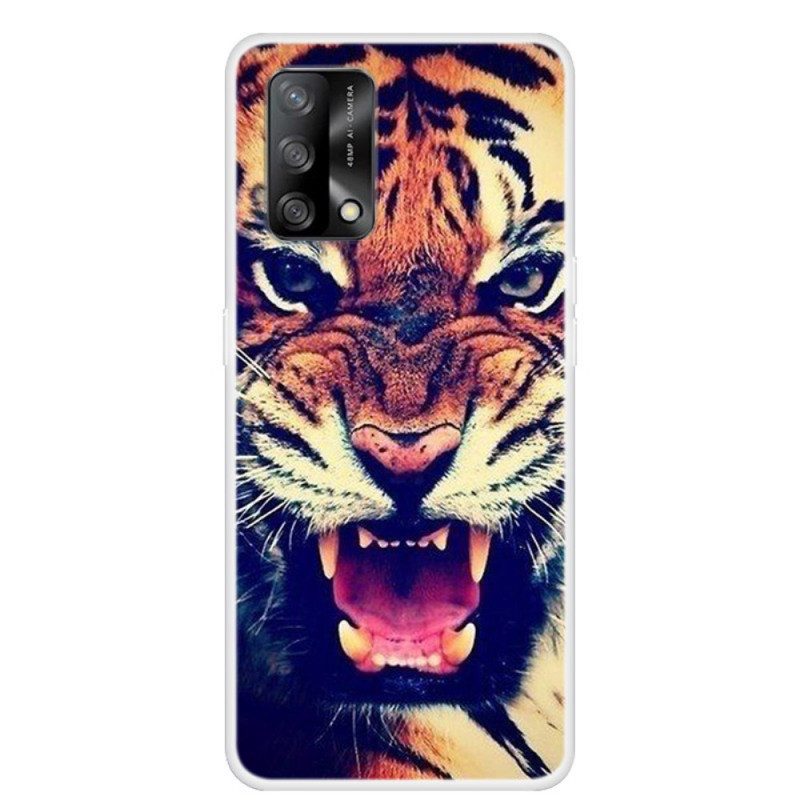 Cover Oppo A74 4G Tigre Anteriore