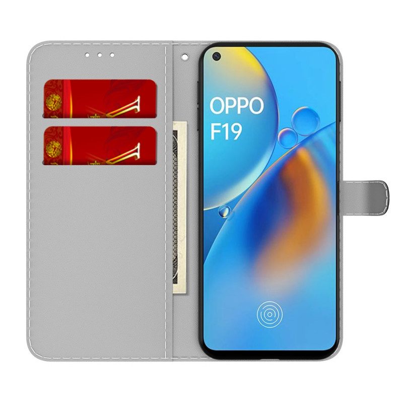 Custodia A Portafoglio Oppo A74 4G Modello Astratto