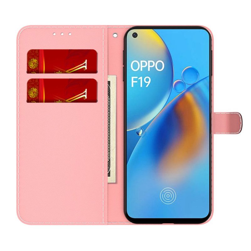 Custodia in pelle Oppo A74 4G Acquerello