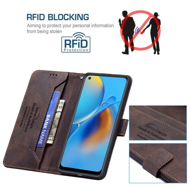 Custodia in pelle Oppo A74 4G Colore Del Contenitore Rfid