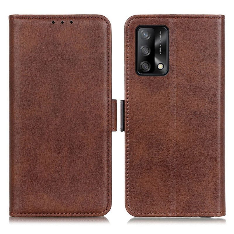 Custodia in pelle Oppo A74 4G Folio Cover Doppio Lembo