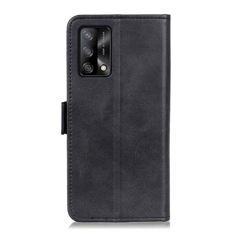 Custodia in pelle Oppo A74 4G Folio Cover Doppio Lembo