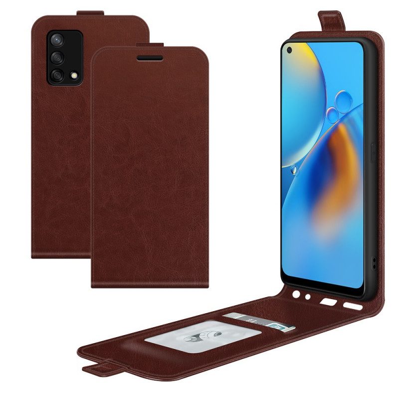 Custodia in pelle Oppo A74 4G Folio Cover Retro Pieghevole