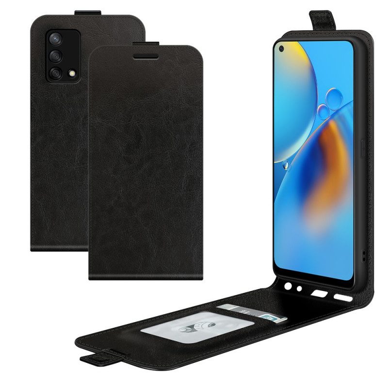 Custodia in pelle Oppo A74 4G Folio Cover Retro Pieghevole