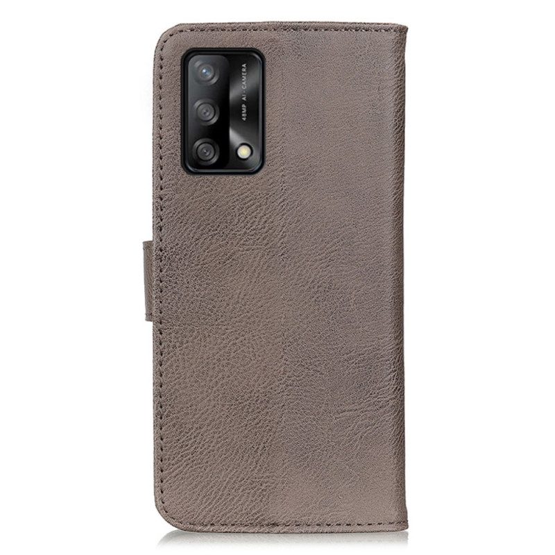 Custodia in pelle Oppo A74 4G Similpelle Khazneh