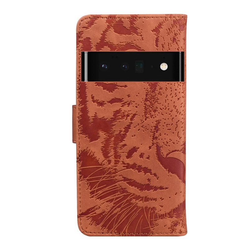 Custodia in pelle Oppo A74 4G Stampa Faccia Di Tigre