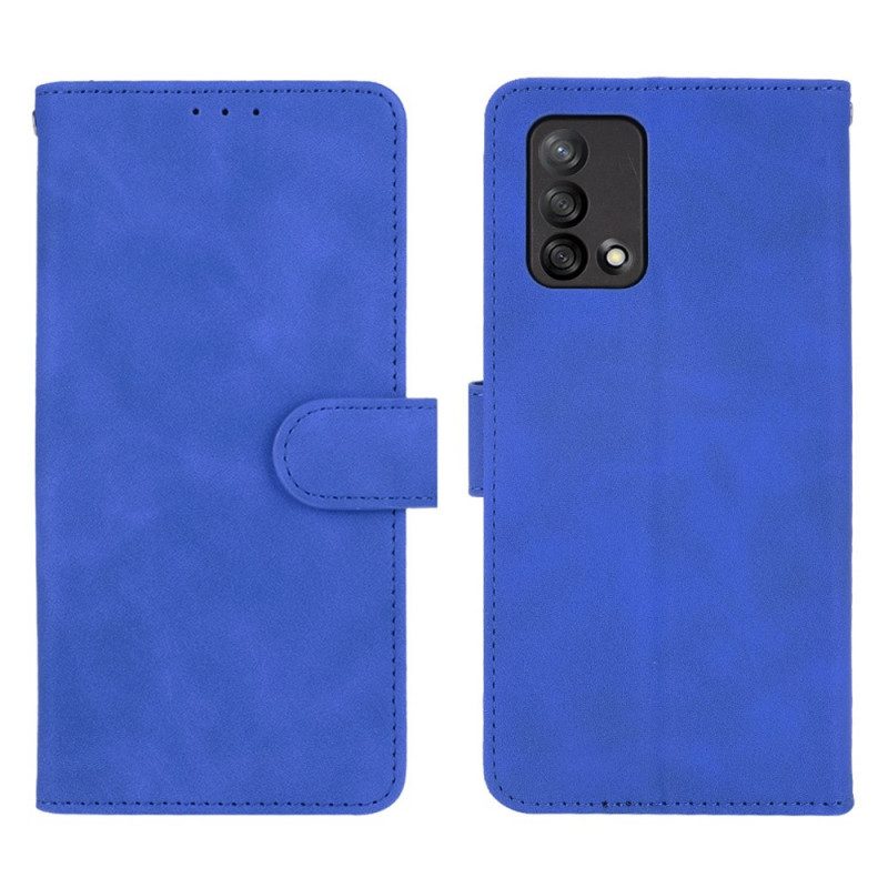 Custodia in pelle Oppo A74 4G Tocco Di Pelle Colorato