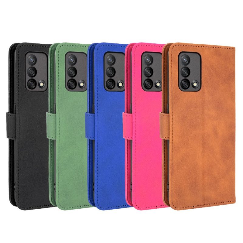 Custodia in pelle Oppo A74 4G Tocco Di Pelle Colorato