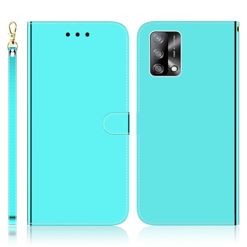 Folio Cover Oppo A74 4G Copri Specchietto In Ecopelle