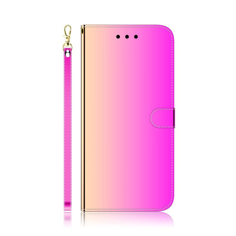 Folio Cover Oppo A74 4G Copri Specchietto In Ecopelle