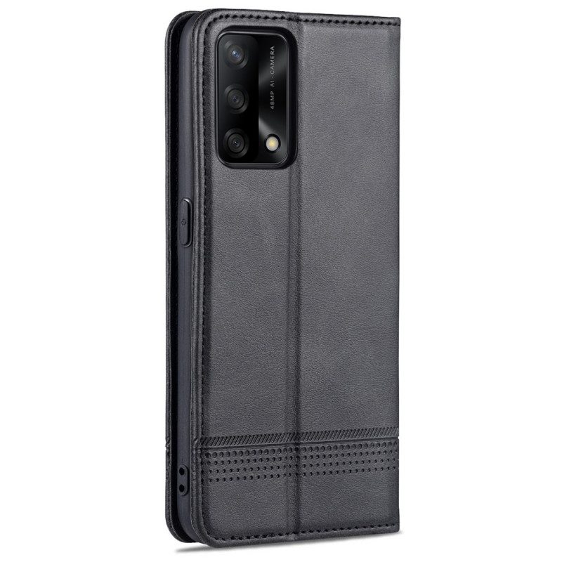 Folio Cover Oppo A74 4G Custodia in pelle Azns Ecopelle