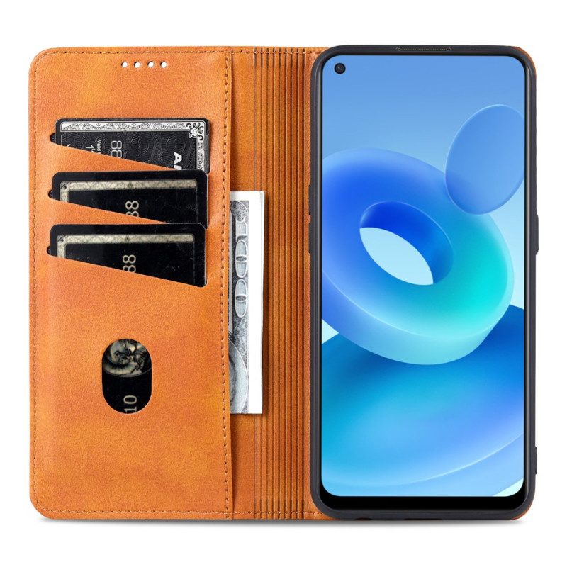 Folio Cover Oppo A74 4G Custodia in pelle Azns Ecopelle