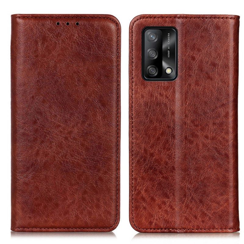 Folio Cover Oppo A74 4G Custodia in pelle Struttura In Pelle