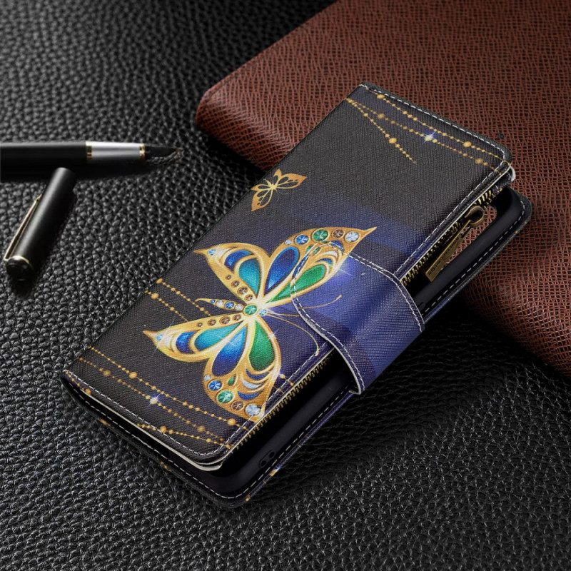 Folio Cover Oppo A74 4G Tasca Con Cerniera Per Farfalle