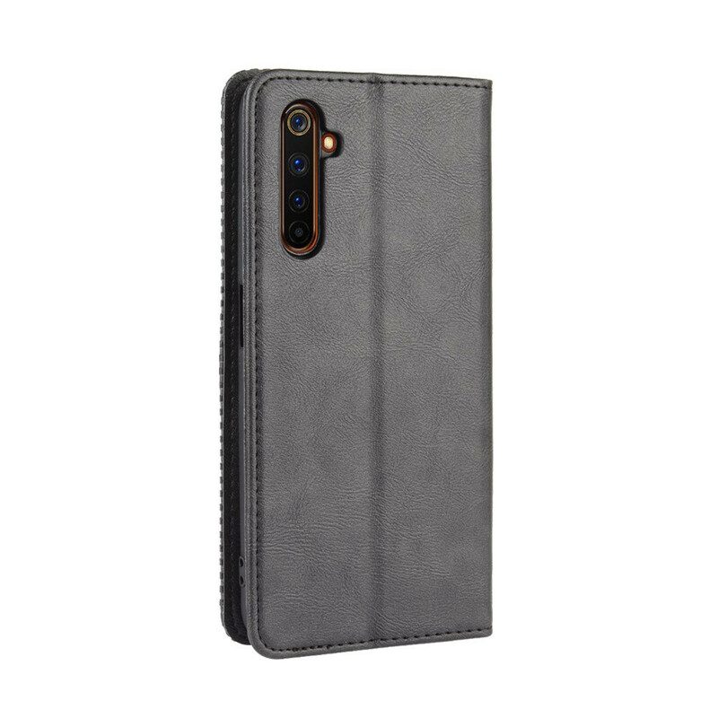 Folio Cover Realme X50 Pro Custodia in pelle Effetto Pelle Vintage Stilizzato