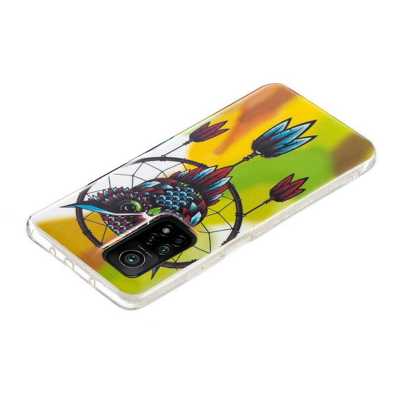 Cover Xiaomi Mi 10T / 10T Pro Acchiappasogni Gufo Fluorescente